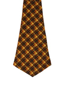 Chokore Chokore Men's Brown & Orange Silk Designer Cravat