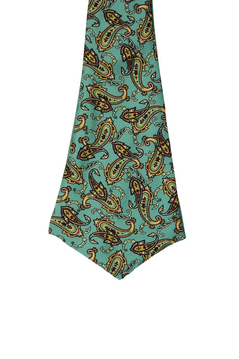 Chokore Men's Sea Green Silk Designer Cravat