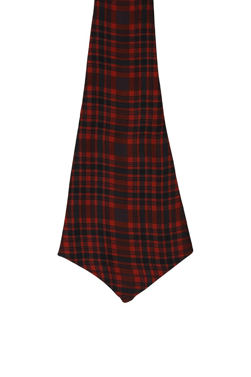 Chokore Men's Red & Black Silk Designer Cravat-2