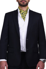 Chokore  Chokore Men's  Blue & Yellow Birds Silk Designer Cravat