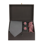 Chokore Chokore Special 3-in-1 Gift Set for Him (Lucknow Pocket Square, Leather Bracelet, & 20 ml One Desire Perfume) Chokore Grey color 3-in-1 Gift set
