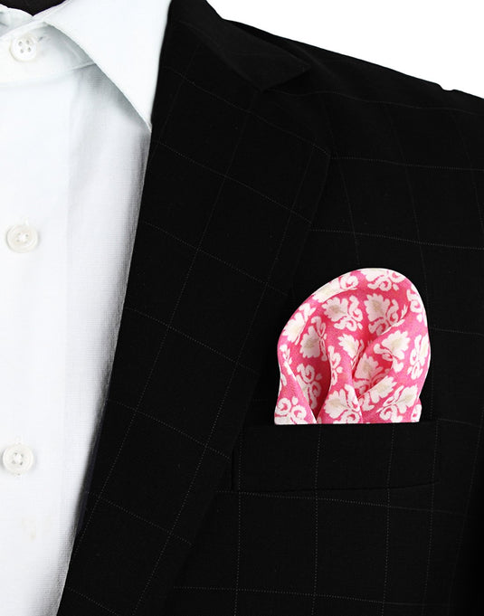 Chokore Magenta Silk Pocket Square - Indian At Heart line