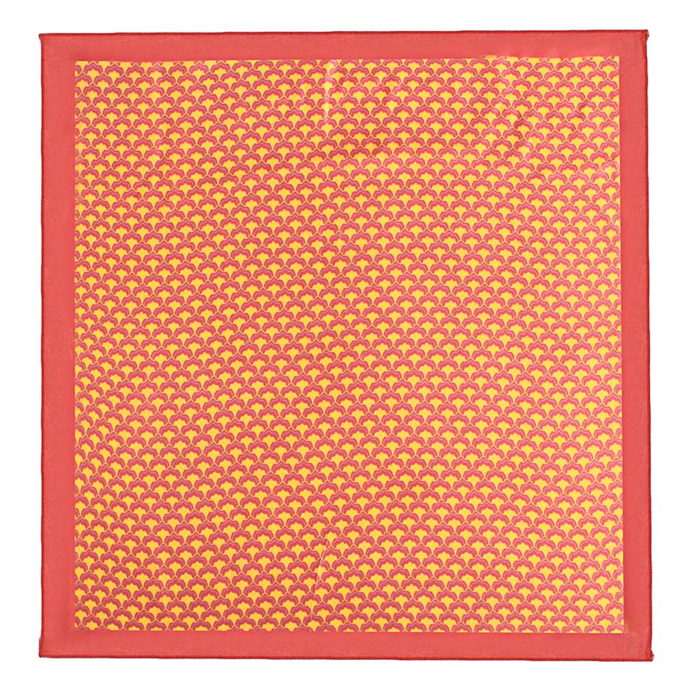 Chokore Red & Orange Silk Pocket Square - Indian At Heart line