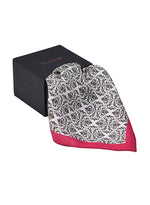 Chokore Chokore Red Tie Pin Chokore White & Black Silk Pocket Square from Indian at Heart collection
