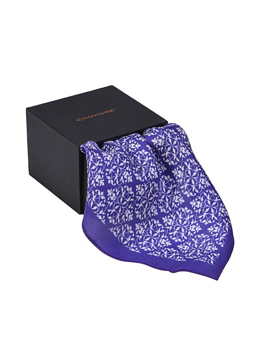 Chokore Blue & White Silk Pocket Squares from Indian at Heart collection