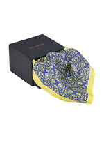 Chokore Chokore Yellow and Blue Silk Pocket Squares from Indian at Heart collection 