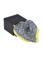 Chokore Chokore Yellow and Blue Silk Pocket Squares from Indian at Heart collection