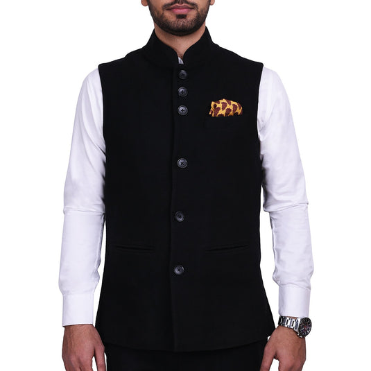 Chokore Yellow & Rust Silk Pocket Square - Indian At Heart line