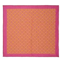 Chokore Chokore Pink & Yellow Silk Pocket Square - Indian At Heart line