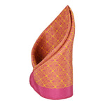 Chokore Chokore Pink & Yellow Silk Pocket Square - Indian At Heart line 