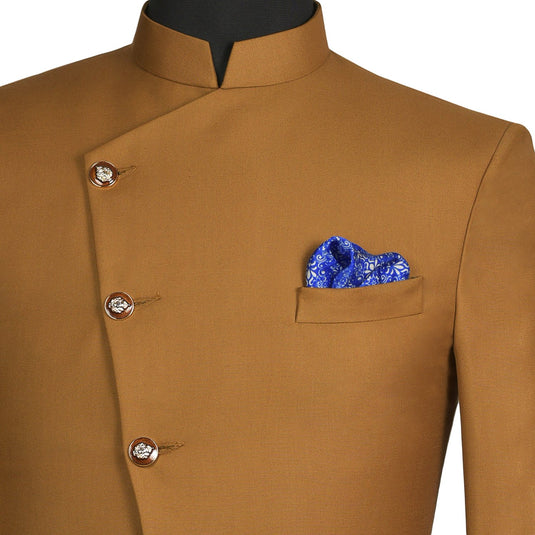 Chokore Cobalt Blue and White Silk Pocket Square - Indian At Heart line