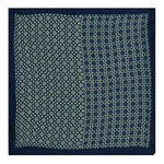 Chokore Chokore Wooden Tie Pin for Men Chokore Blue and White Silk Pocket Square -Indian At Heart line