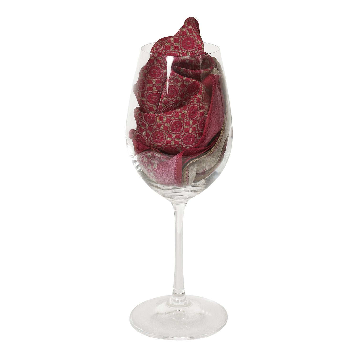 Chokore Wine Pink & Beige color Silk Pocket Square -Indian At Heart line