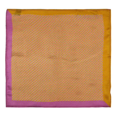 Chokore 2-in-1 Gold & Purple Silk Pocket Square - Indian At Heart line - Chokore 2-in-1 Gold & Purple Silk Pocket Square - Indian At Heart line
