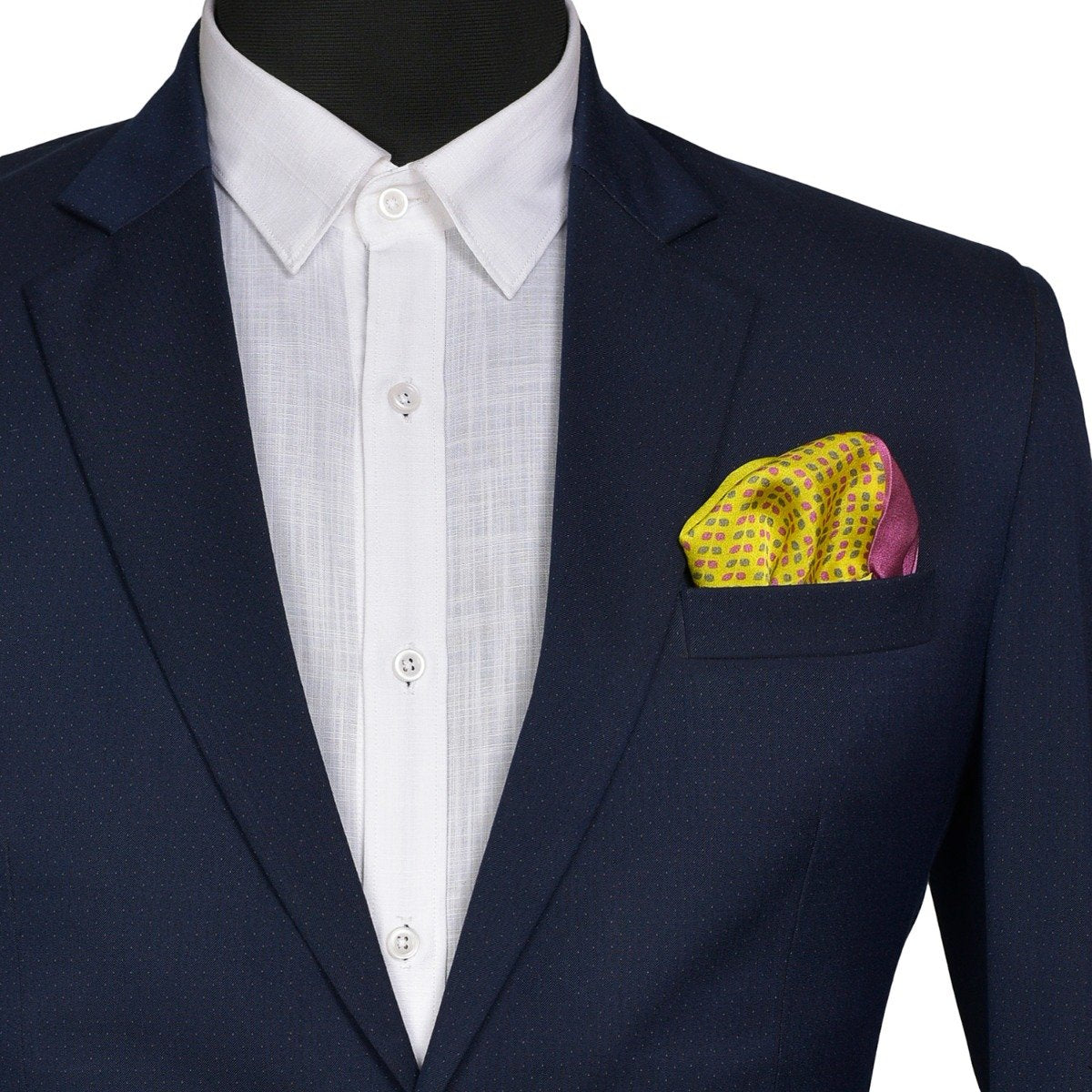 Chokore 2-in-1 Yellow & Purple Pocket Square - Indian At Heart line