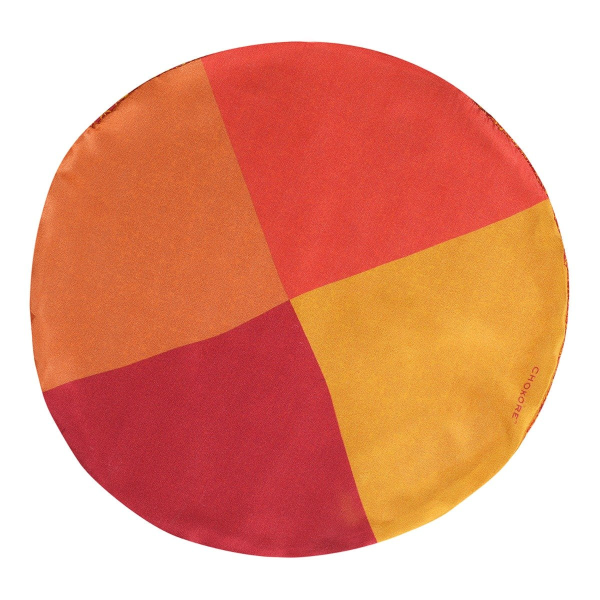 Chokore Double-sided Red & Yellow Silk Pocket Circle from the Indian at heart collection