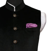 Chokore Chokore Purple color Silk Pocket Square - Indian At Heart line