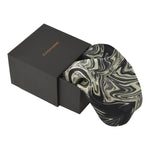 Chokore Chokore Mehandi Silk Tie - Solids range Chokore Black & Off-White Silk Pocket Square from the Marble Design range