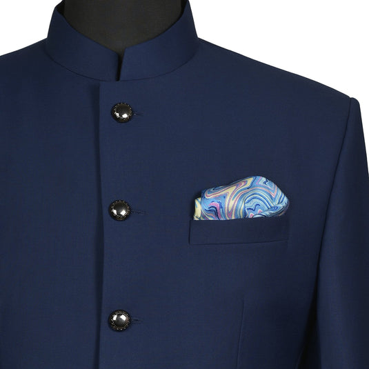 Chokore Light Blue Silk Pocket Square - Marble Collection