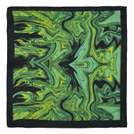 Chokore Black color silk tie for men Chokore Lemon Green & Black Silk Pocket Square from the Marble Design range