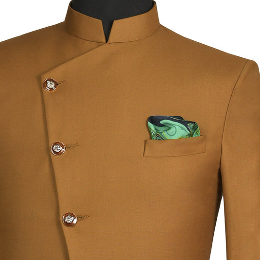 Chokore Lemon Green & Black Silk Pocket Square from the Marble Design range