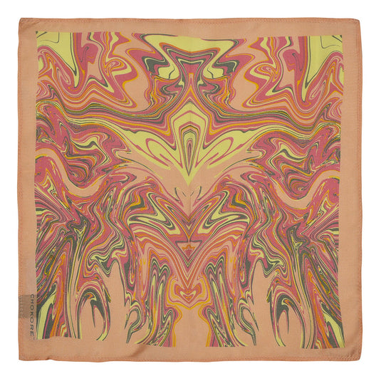 Chokore Rose Pink Silk Pocket Square - Marble Collection