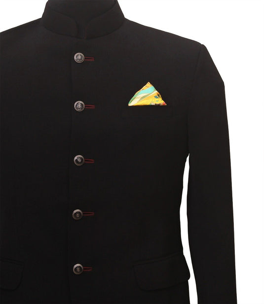 Chokore Multicolour Silk Pocket Square for Men