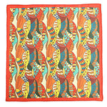 Chokore Chokore Yellow Satin Silk pocket square from the Indian at Heart Collection Chokore Multi Coloured Pocket Square - Marine line