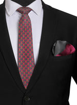 Chokore Chokore Marsela & Navy Blue Silk Tie from Indian At Heart range & Wine Pink from the Solids Line Silk Pocket Square set Chokore Grey & Magenta Silk Tie from Indian At Heart range & Two-in-one Dark Grey & Wine Pink Silk Pocket Square set
