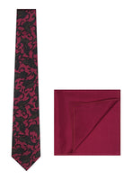 Chokore Chokore Marsela & Navy Blue Silk Tie - Indian At Heart range & Plain Pink color Silk Pocket Square set