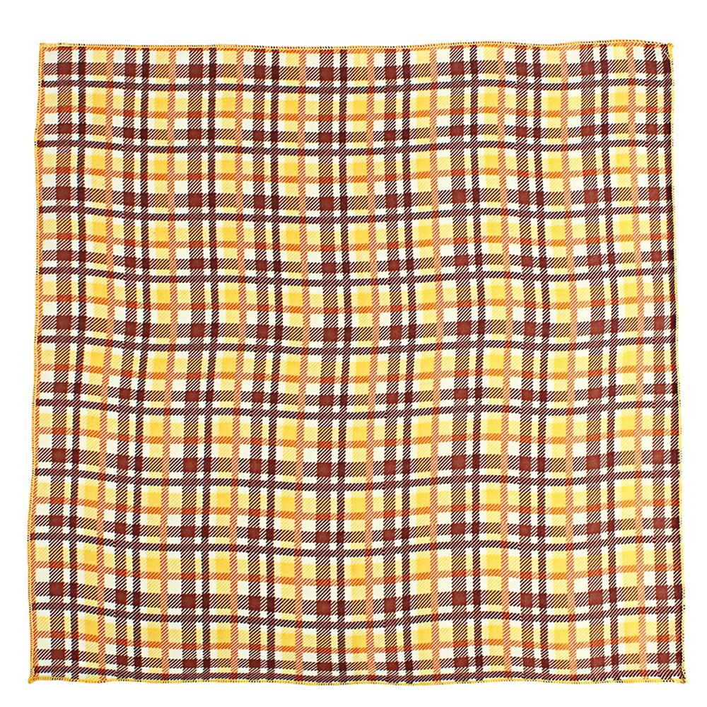 Chokore Brown & Yellow Pocket Square - Plaids line