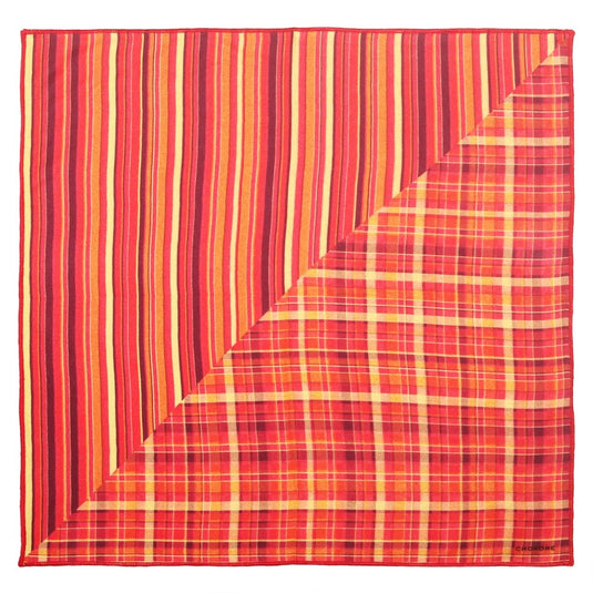 Chokore Chokore Pink & Orange Silk Pocket Square 