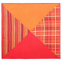 Chokore Chokore Pink & Orange Four-in-One Silk Pocket Square