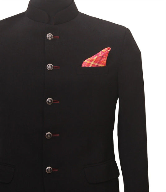 Chokore Chokore Pink & Orange Silk Pocket Square 