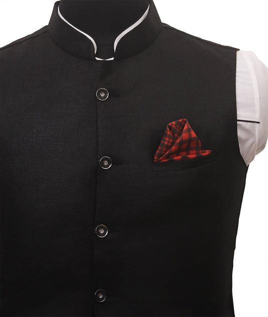 Chokore Chokore Checkered Silk Pocket Square 