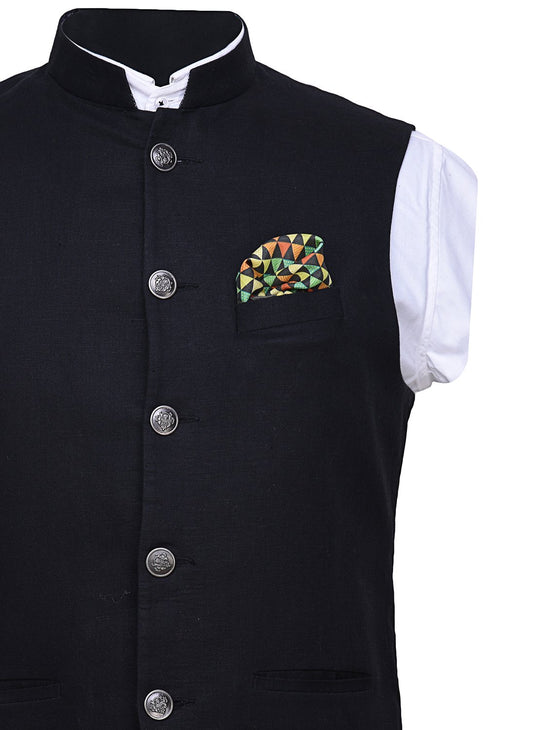 Chokore Multi-coloured Silk Pocket Square from the Plaids line