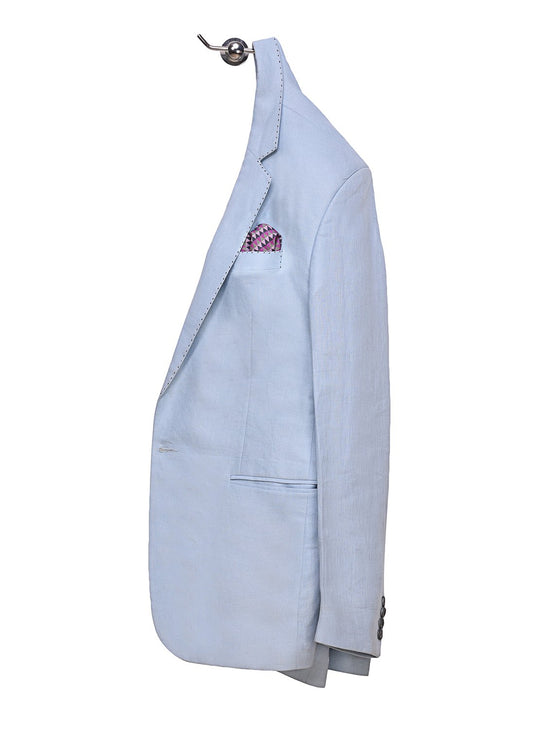 Chokore Purple & Grey Silk Pocket Square from the Plaids line