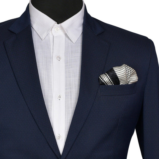 Chokore 4-in-1 Black & Red Silk Pocket Square - Indian At Heart Collection