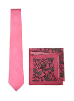 Chokore Chokore Marsela color Silk Tie & Marsela & Blue Silk Pocket Square set