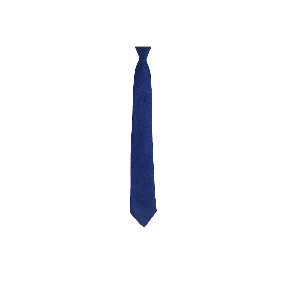 Chokore Navy Blue color Silk Tie & Blue and White Pure Satin Silk Pocket Square set
