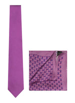 Chokore  Chokore Deep Purple color Silk Tie & Purple color Silk Pocket Square from Indian at heart line set