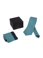Chokore  Chokore Blue Color Silk Tie & Two-in-one Navy & Light Blue Silk Pocket Square set