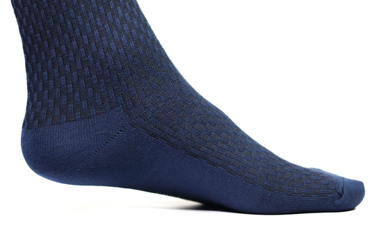 Chokore Navy Blue Double Needle Bamboo Socks