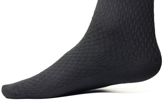 Chokore Black Double Needle Bamboo Socks