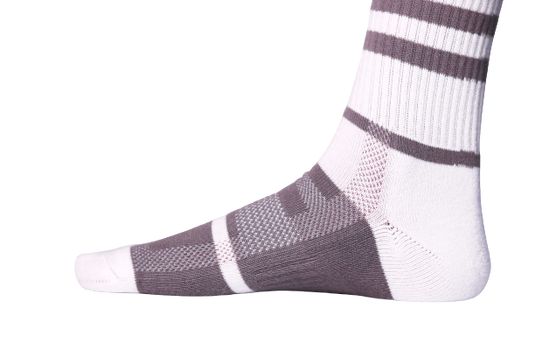Chokore Light Grey And White Men's Cotton Socks