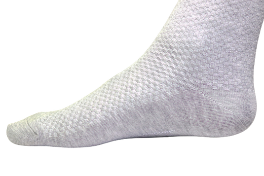 Chokore Light Grey Double Needle Bamboo Socks