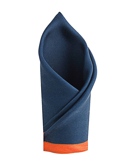 Chokore Blue & Red Pure Silk Pocket Square