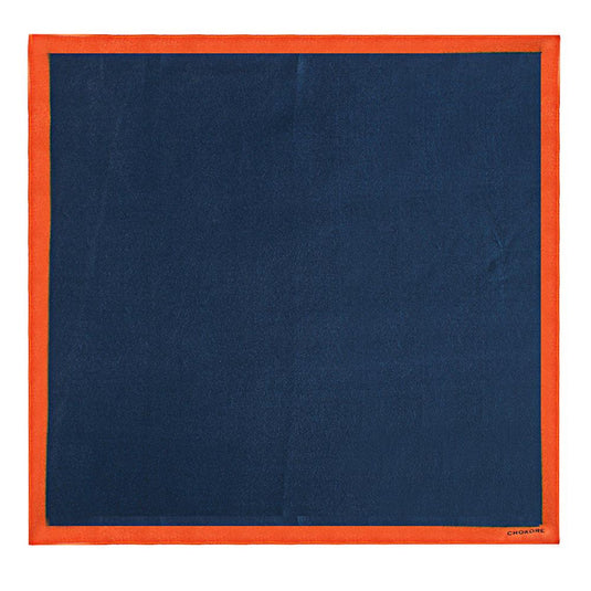 Chokore Blue & Red Pure Silk Pocket Square