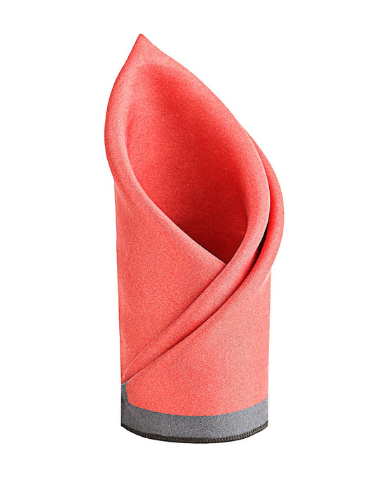 Chokore Saffron and Grey Pure Silk Pocket Square