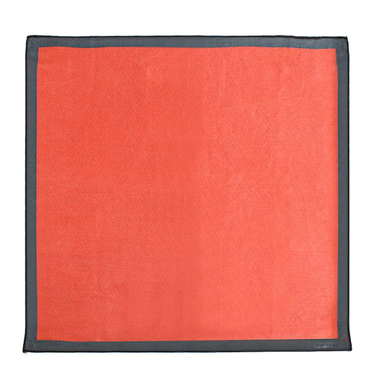 Chokore Saffron and Grey Pure Silk Pocket Square